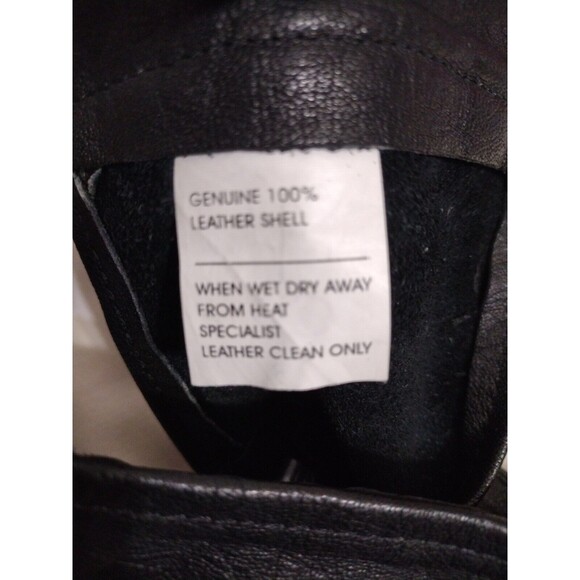 Vintage MOB Black Leather Biker Chaps Medium Unisex Y2K Punk Festival Edgy Rider - Picture 16 of 16